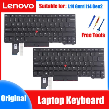 Visiškai naujas originalus Lenovo Thinkpad Ruilong L14 Gen1 L14 Gen2 nešiojamojo kompiuterio klaviatūra, nauja JAV Ispanija nešiojamojo kompiuterio klaviatūra 01XY111