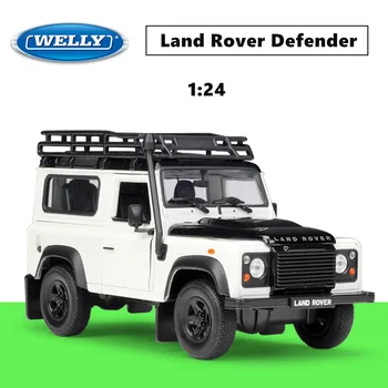 WELLY 1:24 Land Rover Defender Modeliavimas Lydinio Automobilio Modelio Surinkimo Berniukas Žaislas Gimtadienio Dovana